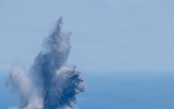 Future USS Ted Stevens Completes first full ship shock trial