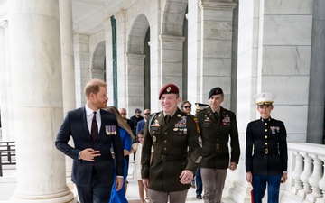 Prince Harry Visits Arlington National Cemetery