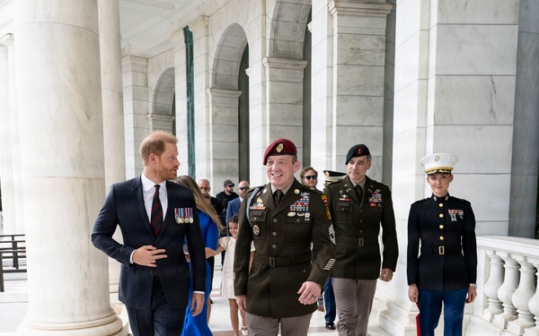 Prince Harry Visits Arlington National Cemetery