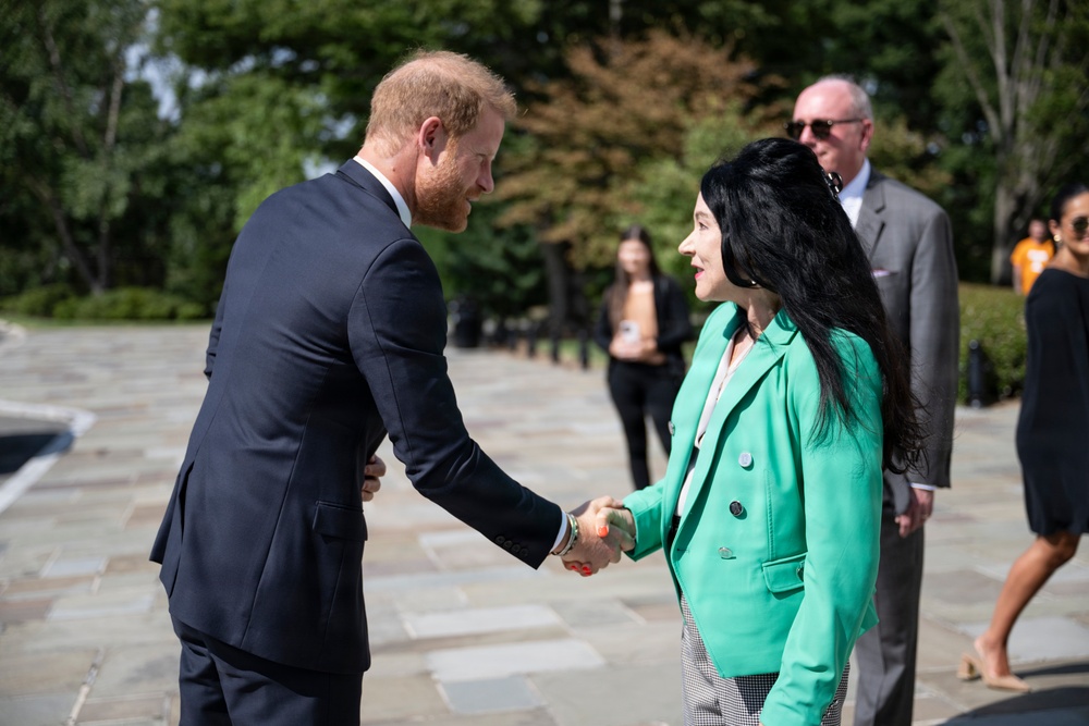 Prince Harry Visits Arlington National Cemetery