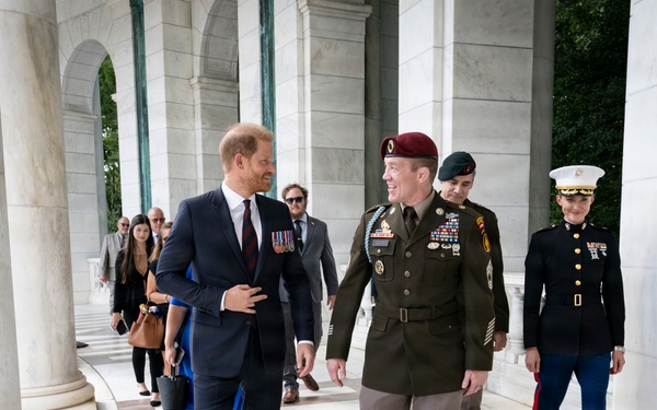 Prince Harry Visits Arlington National Cemetery