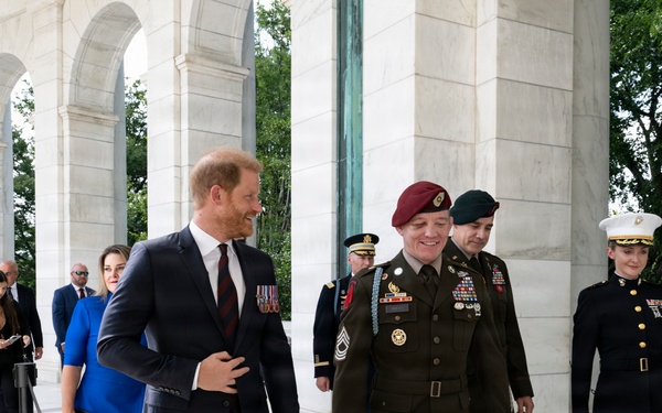 Prince Harry Visits Arlington National Cemetery