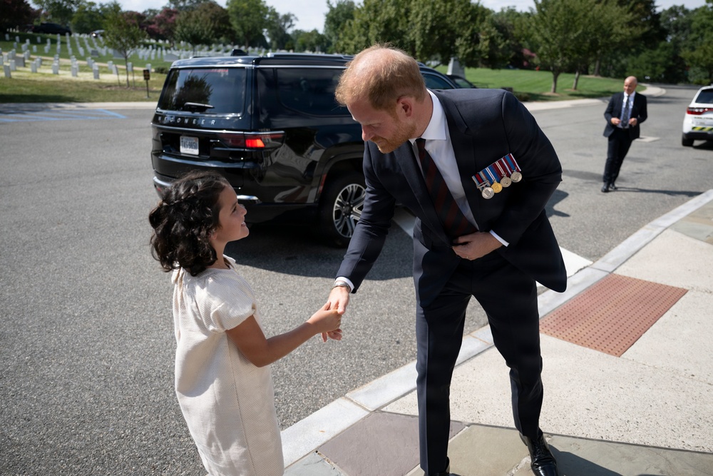 Prince Harry Visits Arlington National Cemetery