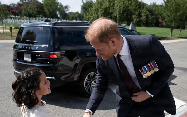 Prince Harry Visits Arlington National Cemetery