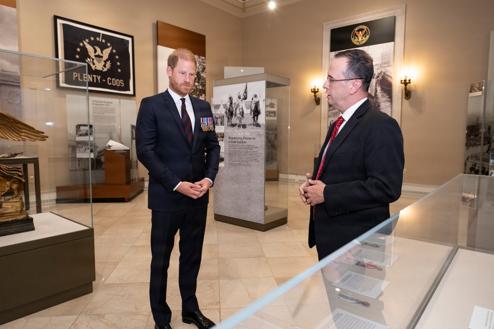 Prince Harry Visits Arlington National Cemetery