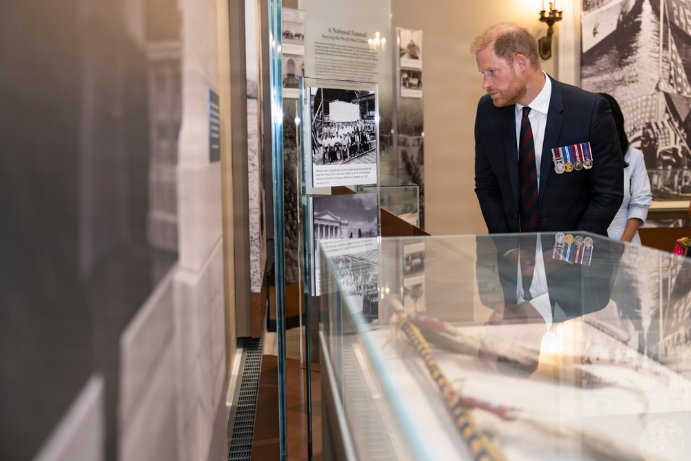 Prince Harry Visits Arlington National Cemetery