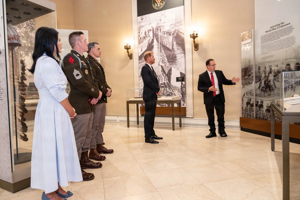 Prince Harry Visits Arlington National Cemetery