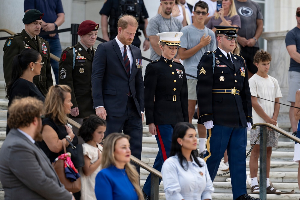 Prince Harry Visits Arlington National Cemetery