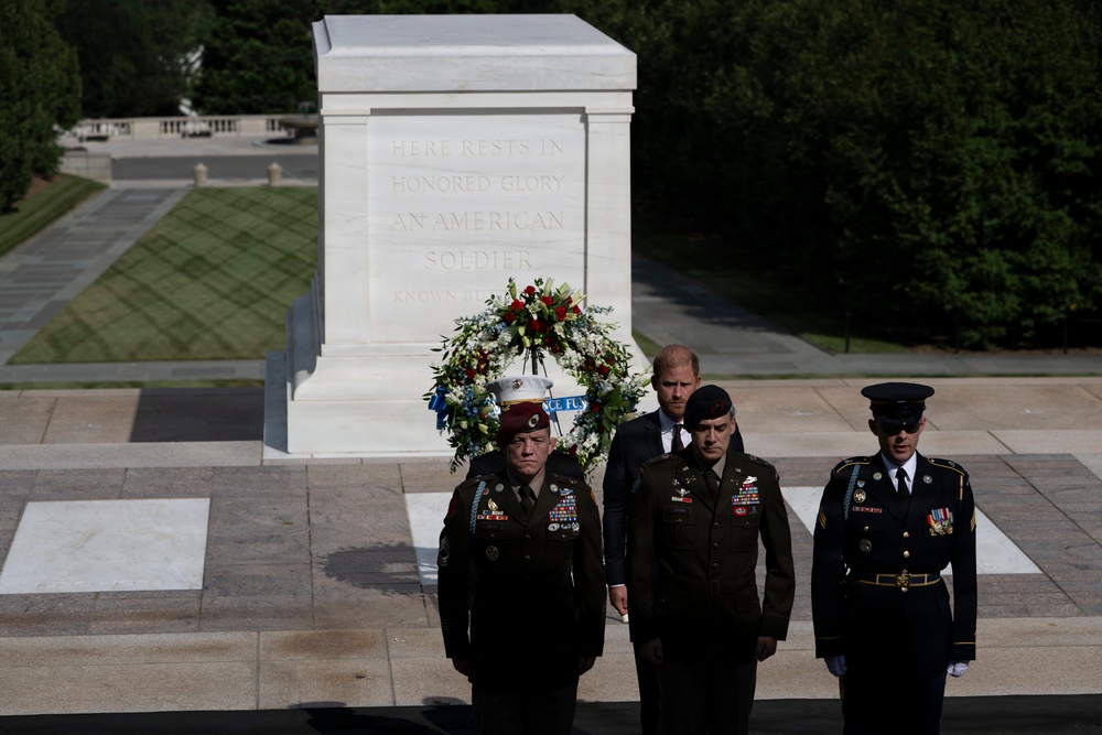 Prince Harry Visits Arlington National Cemetery
