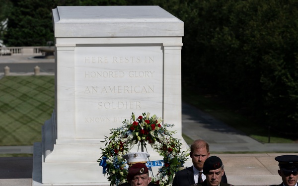 Prince Harry Visits Arlington National Cemetery