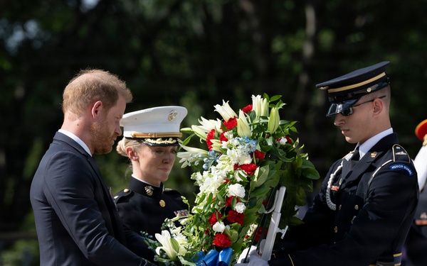 Prince Harry Visits Arlington National Cemetery