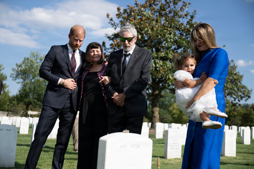 Prince Harry Visits Arlington National Cemetery
