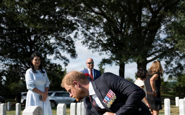 Prince Harry Visits Arlington National Cemetery