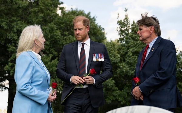 Prince Harry Visits Arlington National Cemetery