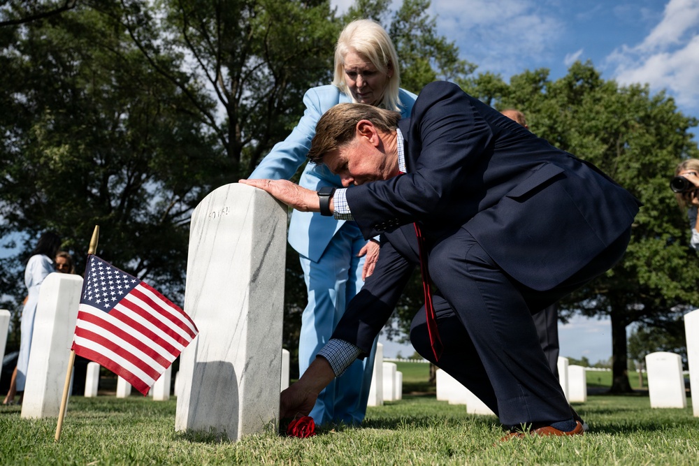 Prince Harry Visits Arlington National Cemetery