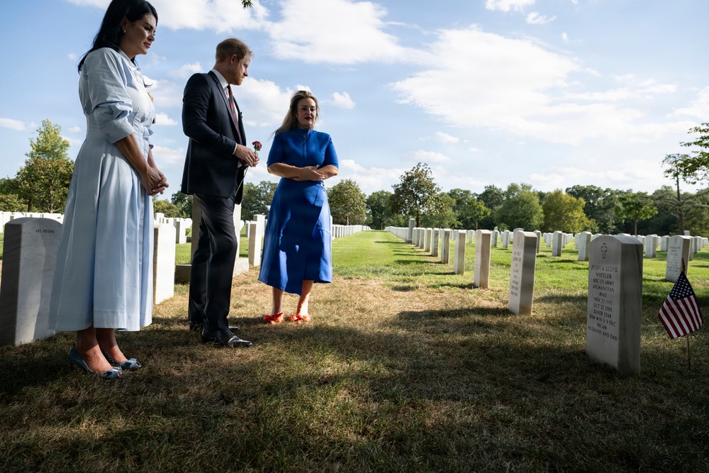 Prince Harry Visits Arlington National Cemetery