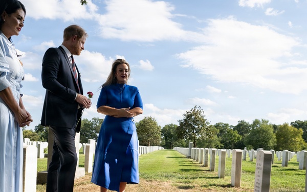 Prince Harry Visits Arlington National Cemetery