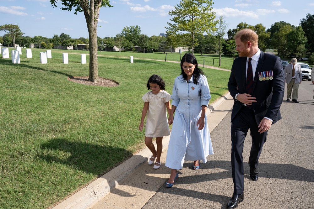 Prince Harry Visits Arlington National Cemetery