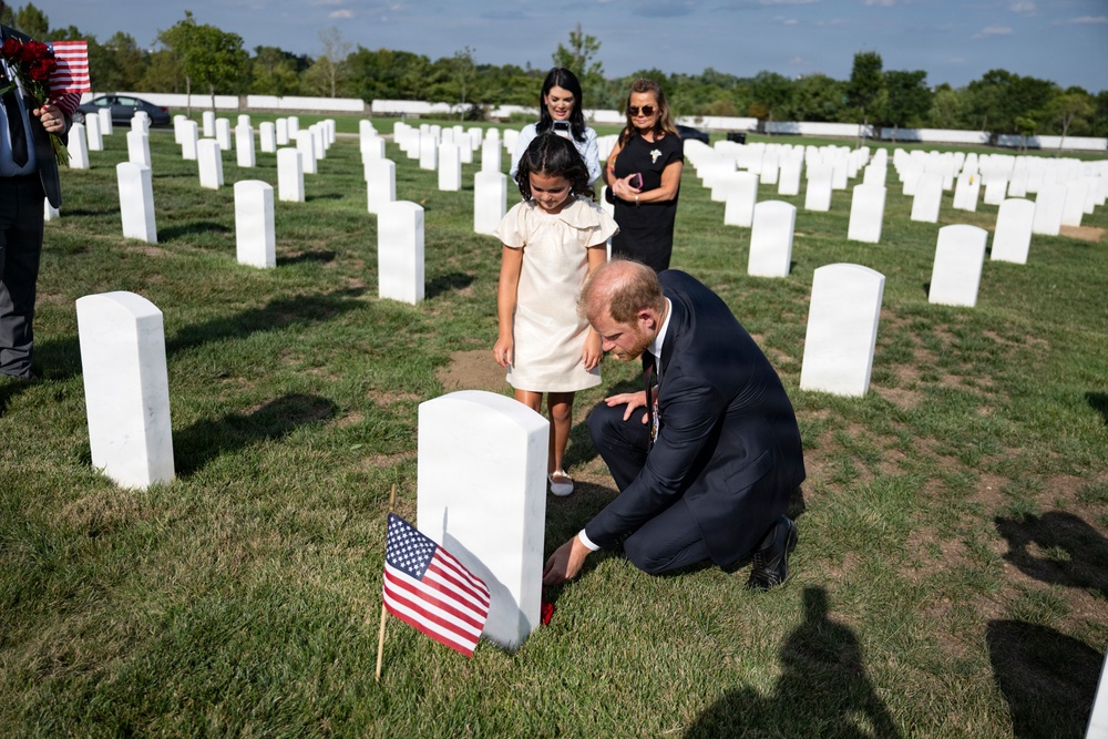 Prince Harry Visits Arlington National Cemetery