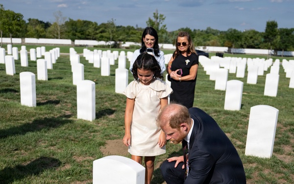 Prince Harry Visits Arlington National Cemetery