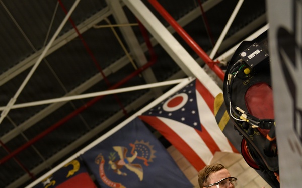 163d Aircraft Maintenance Squardron Performs Nighttime Maintenance