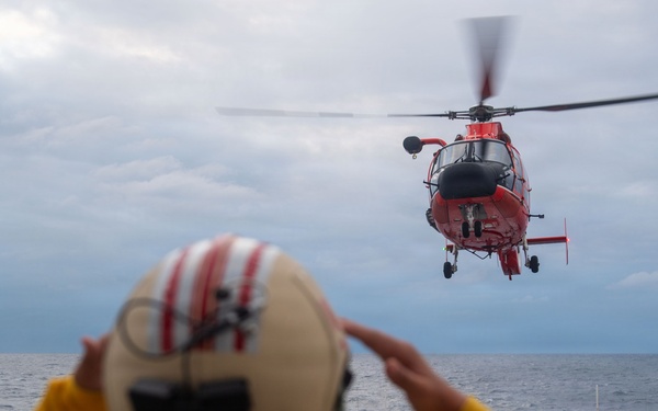 USCGC Midgett (WMSL 757) conducts flight operations