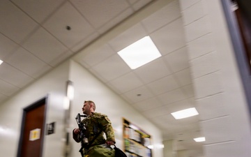 153rd Security Forces Squadron conducts quick reaction force exercise