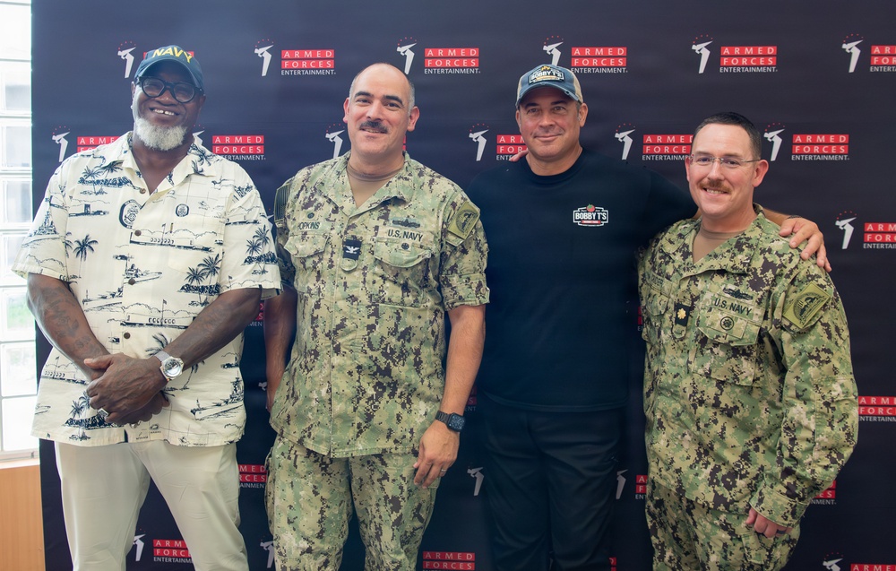 CFAY Hosts Armed Forces Entertainment's Moe Cason, Bobby T at Open Galley