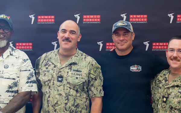 CFAY Hosts Armed Forces Entertainment's Moe Cason, Bobby T at Open Galley