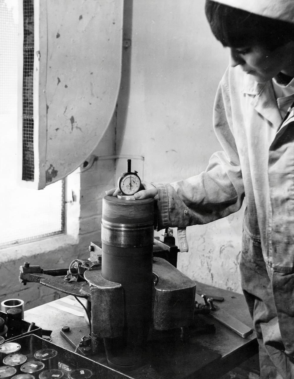 Historical McAlester Army Ammunition Plant photo circa 1940's bomb line.