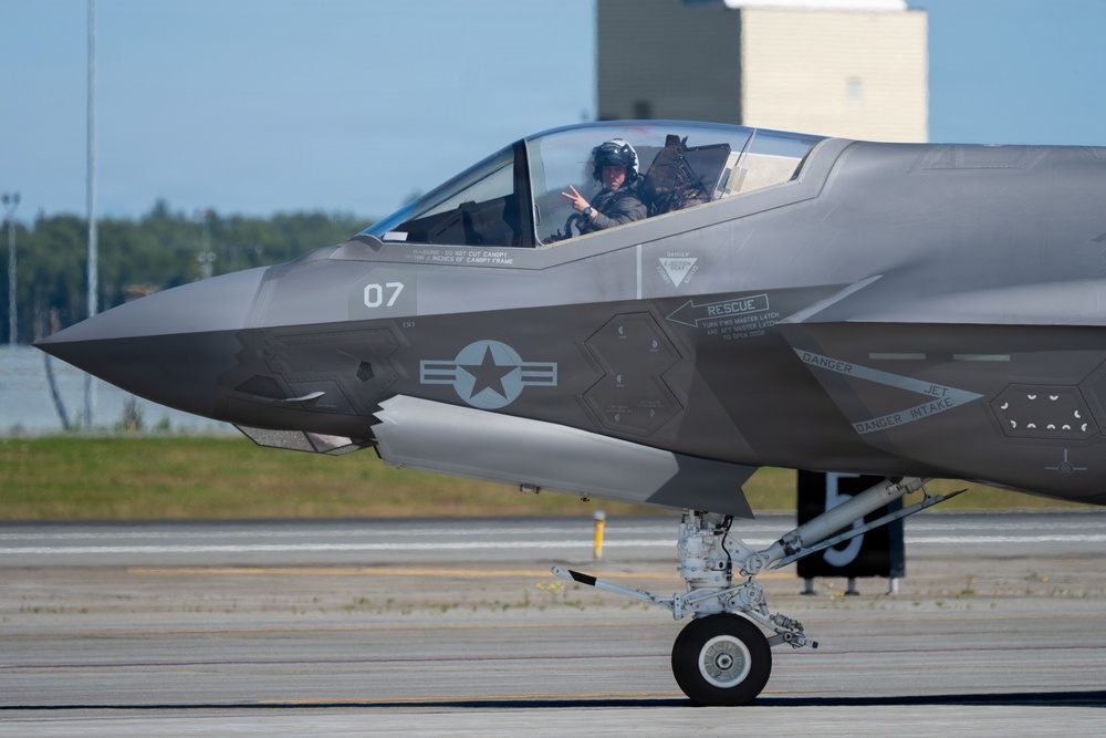 U.S. Marine Corps F-35s take off for RED FLAG-Alaska 26-3