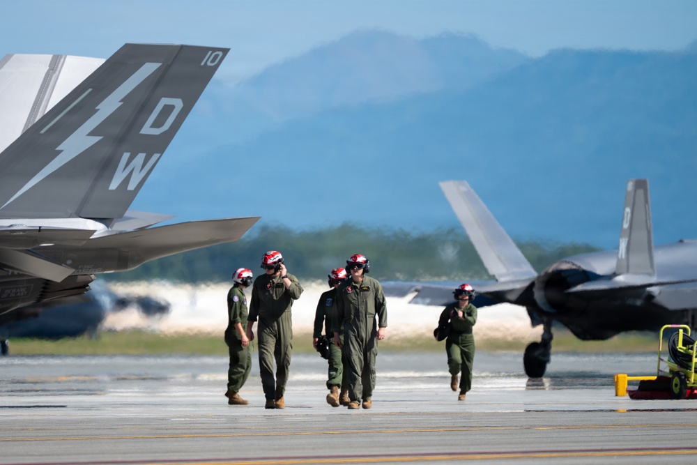 U.S. Marine Corps F-35s take off for RED FLAG-Alaska 26-3