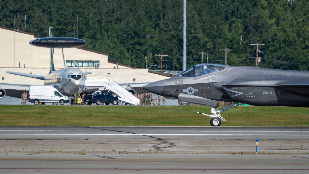 U.S. Marine Corps F-35s take off for RED FLAG-Alaska 26-3