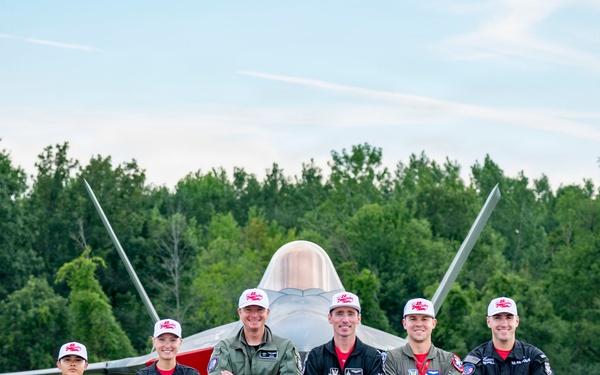 F-22 Demonstration Team Celebrates National Aviation Day