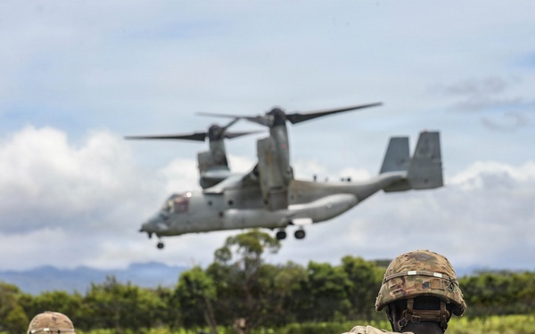 3rd Battalion 7th Field Artillery Regiment Conducts a Gun Raid Sling-Load Training of M777 Howitzers with Ospreys