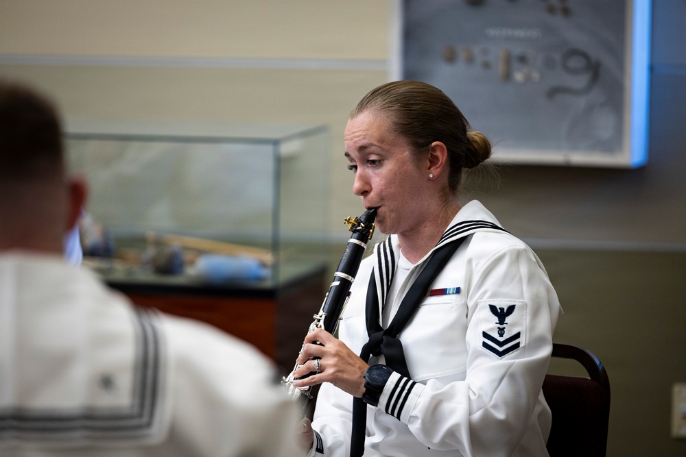 US Navy Ceremonial Guard, Band Northwest Perform at Pictograph State Park during Billings Navy Week