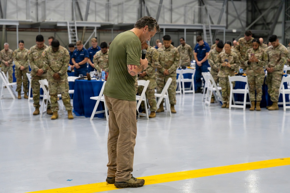 Secretary of War Pete Hegseth addresses U.S. service members supporting PANAMAX 2026