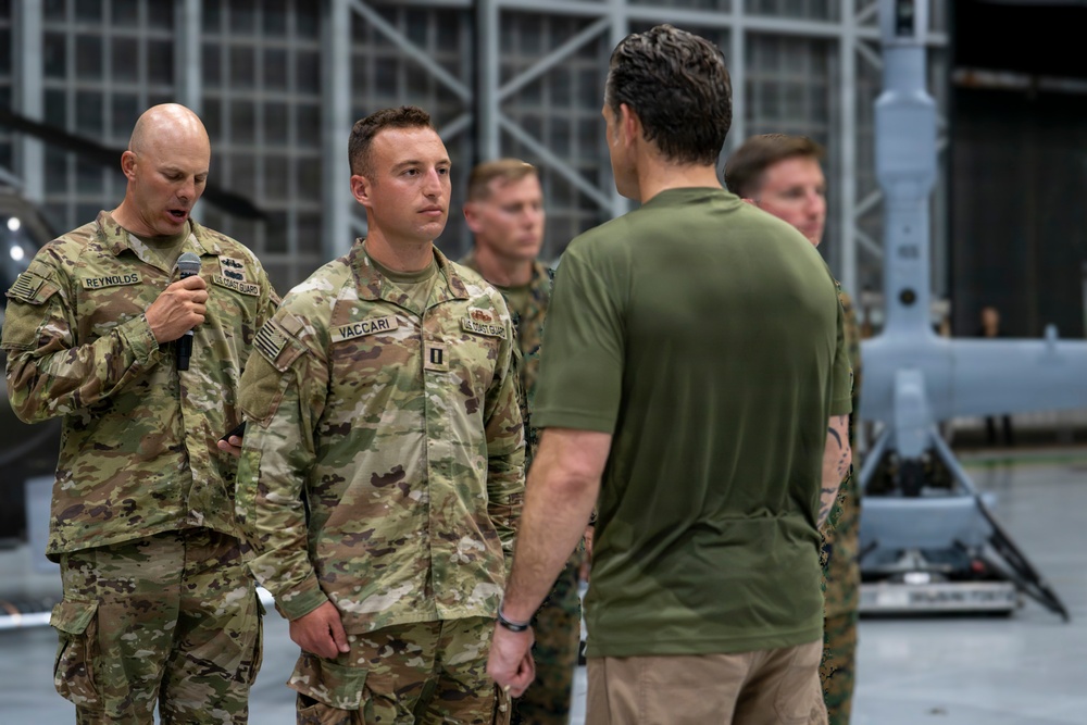 Secretary of War Pete Hegseth addresses U.S. service members supporting PANAMAX 2026
