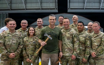 Secretary of War Pete Hegseth addresses U.S. service members supporting PANAMAX 2026