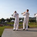 U.S. Navy Ceremonial Guardsmen and Navy Band Northwest perform during Billings Navy Week