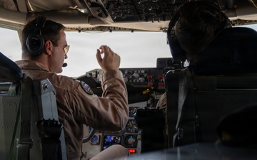 KC-135 refuels F-15s in support of regional security