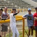 HMLA-367 Marines play baseball with local university students
