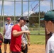 HMLA-367 Marines play baseball with local university students