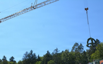 USAG Bavaria ‘tops out’ forthcoming sewage treatment building at Hohenfels