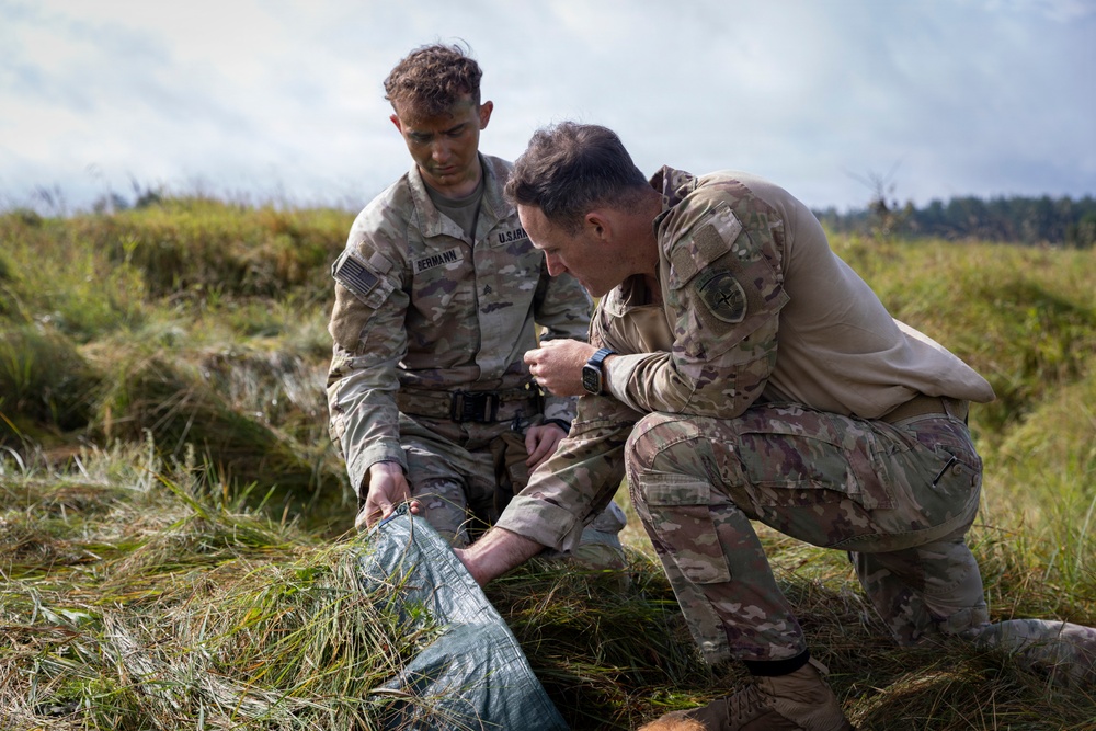 U.S. Army Soldiers with the NATO FLF Battle Group take part in British sniper training in Poland