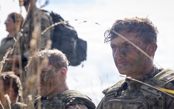 U.S. Army Soldiers with the NATO FLF Battle Group take part in British sniper training in Poland
