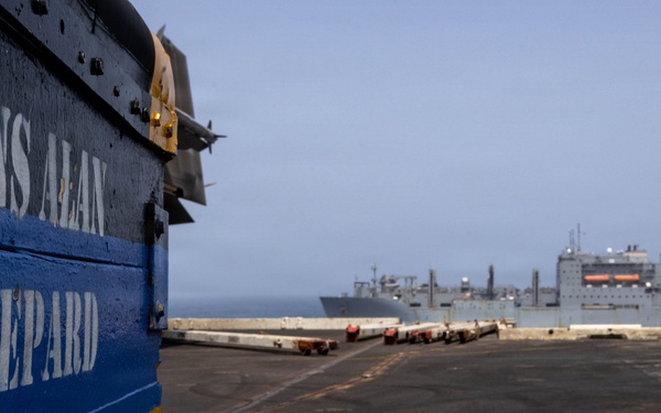 Abraham Lincoln Conducts a Replenishment-at-Sea with Alan Shepard