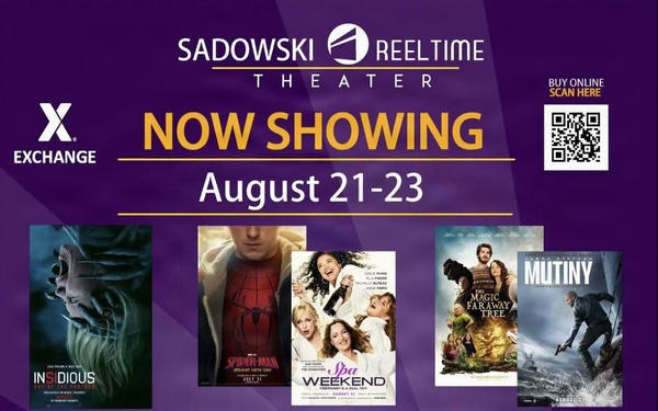 Movies at Sadowski theater - 21-23 Aug