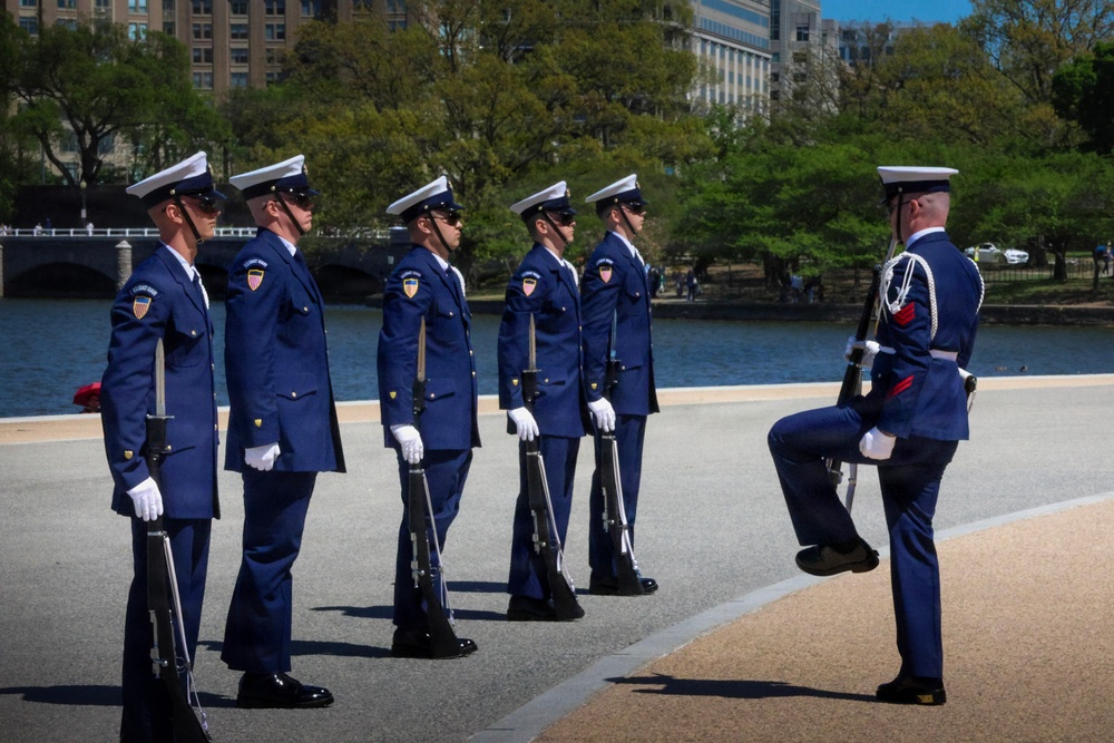 U.S. Coast Guard Drill Team at Joint Service Drill Exhibition