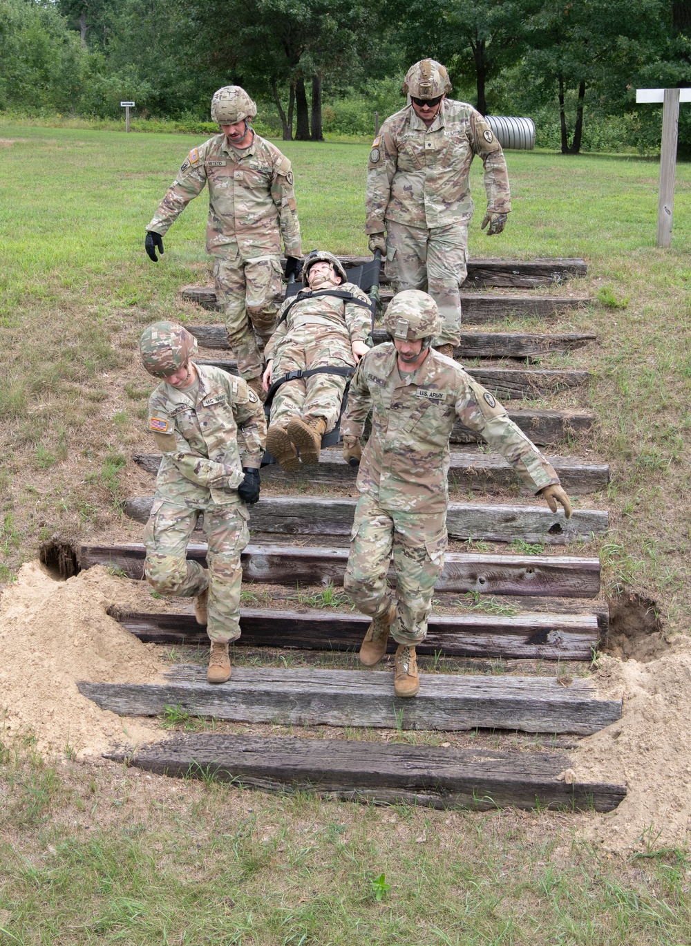 Litter Obstacle Course at Fort McCoy WI.